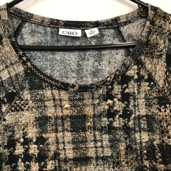 Cato size medium long sleeve shirt polyester & spandex - Picture 6 of 8